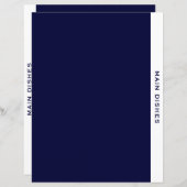 主な料理 |レシピ分割器 |ネイビシンプルー&ホワイト (正面/裏面)