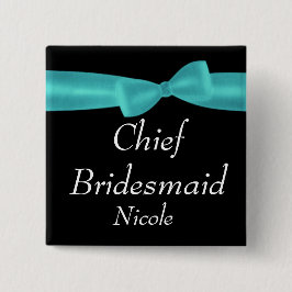 主な新婦付添人の水の弓結婚式の名前をカスタムするY122 缶バッジ