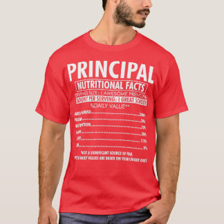主な栄養事実学校長 Tシャツ