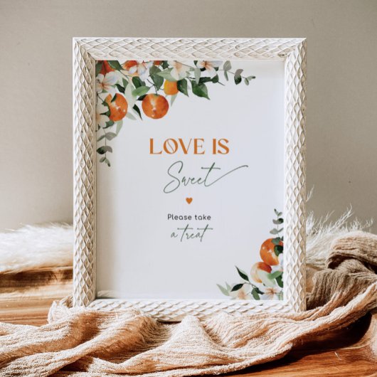 主な絞り柑橘系オレンジ愛は甘いポスター ポスター