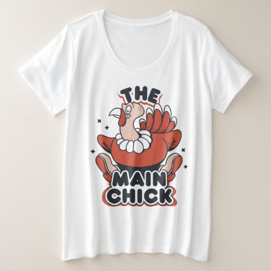 主な雛 プラスサイズTシャツ (デザイン正面)