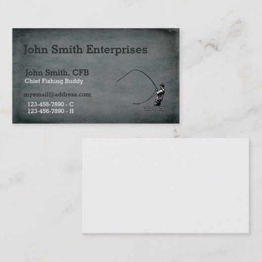 主な魚釣りの相棒のテンプレート 名刺 (正面/裏面)