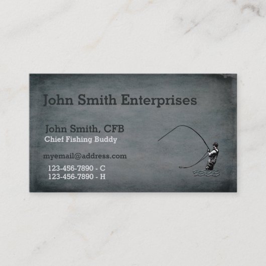 主な魚釣りの相棒のテンプレート 名刺 (正面)