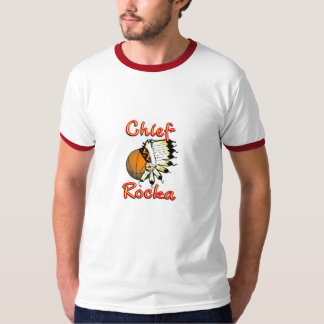 主なRockaの白くか赤い信号器のTシャツ Tシャツ