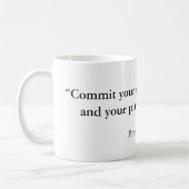 "主にあなたの行為、およびあなたの計画を…託して下さい コーヒーマグカップ (左)