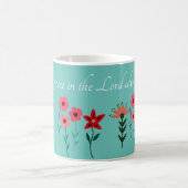 主にいつも喜びなさい、聖なる書物、 経典 コーヒーマグカップ (中央)