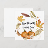 主にお礼を捧げよう　秋の聖書の名言　カード 招待状 (正面/裏面)