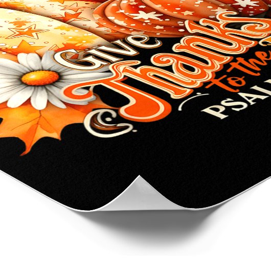 主にお礼を捧げよ詩篇107_1かぼちゃギフト ポスター (角)