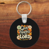 主にお礼を捧げよ 詩篇107_1 秋の贈り物 キーホルダー (正面)