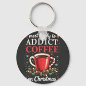 主にクリスマスカフェインにコーヒーを中毒する キーホルダー (正面)