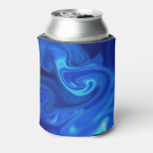 主にダークブルーの渦巻き旋回がクージー可能 缶クーラー (缶裏面)