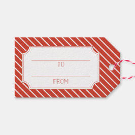 主にナイスレッドストライプクリスマスギフトラベル ギフトタグ