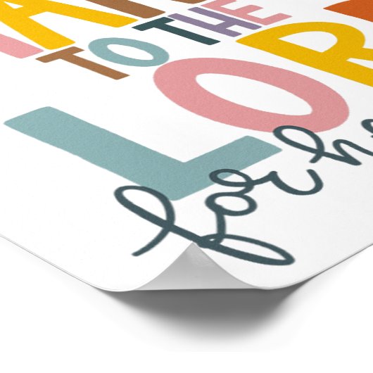 主に与え感謝してい対して彼は良いイエスの秋である ポスター (角)