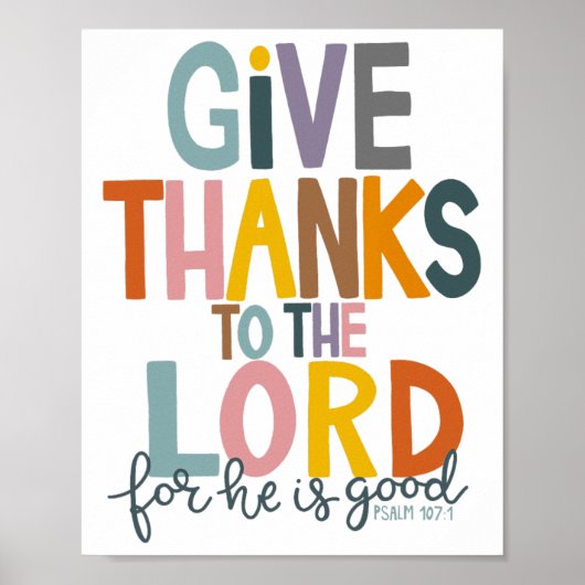 主に与え感謝してい対して彼は良いイエスの秋である ポスター (正面)