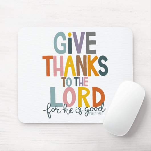 主に与え感謝してい対して彼は良いイエスの秋である マウスパッド (マウス)