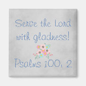 主に仕えるキリスト教徒 マグネット (正面)