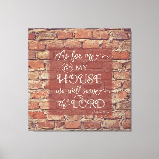 主に仕える – ヨシュア24:15 キャンバスプリント (正面)