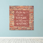 主に仕える – ヨシュア24:15 キャンバスプリント (インサイチュ (ウッドフロア))