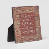 主に仕える – ヨシュア24:15 フォトプラーク (正面)