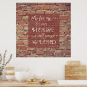 主に仕える – ヨシュア24:15 ポスター (キッチン)