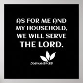 主に仕える：ヨシュア24:15 ポスター (正面)