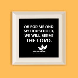 主に仕える：ヨシュア24:15 ポスター
