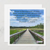 「主に信頼」ノートカー感動的ド 招待状 (正面/裏面)