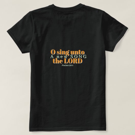 主に向かって歌え キリスト教  Tシャツ (デザイン裏面)