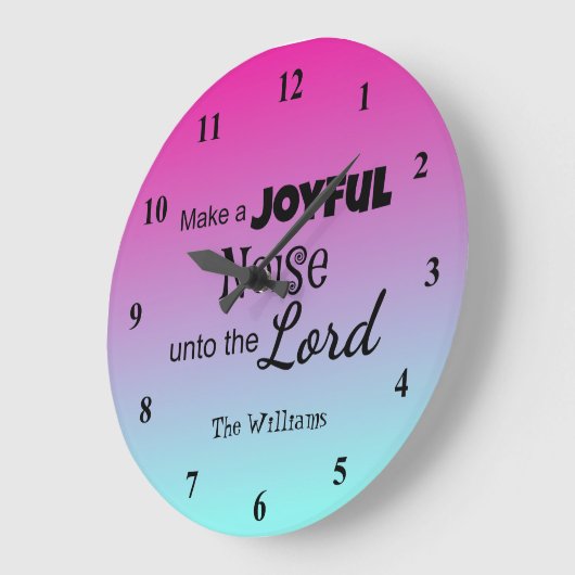 主に喜びの声を上げる ラージ壁時計 (傾斜)