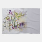 主に喜びをもって仕えるフローラ キッチンタオル (横)