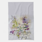 主に喜びをもって仕えるフローラ キッチンタオル (縦)