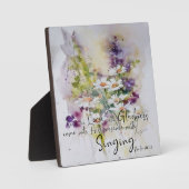 主に喜びをもって仕えるフローラ フォトプラーク (正面)