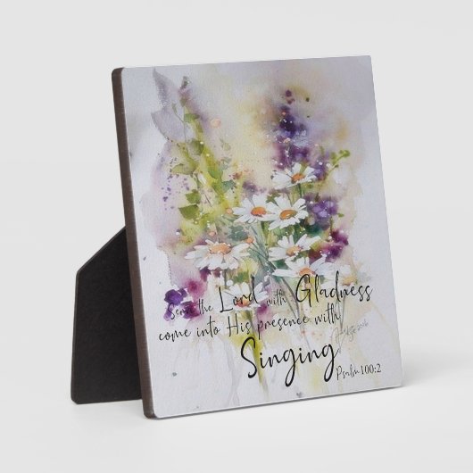 主に喜びをもって仕えるフローラ フォトプラーク (正面)