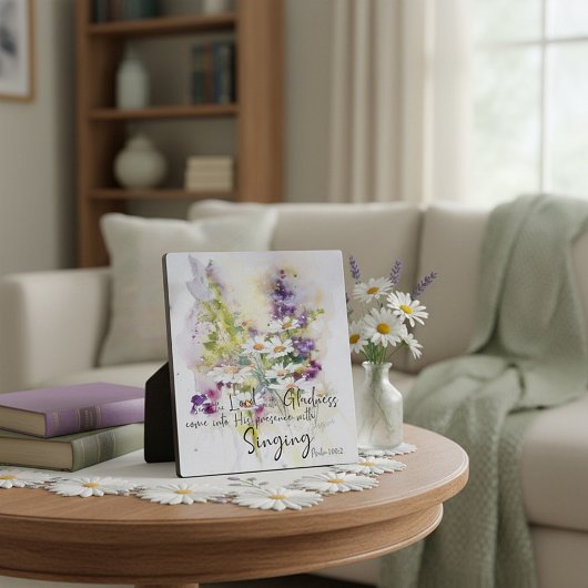 主に喜びをもって仕えるフローラ フォトプラーク