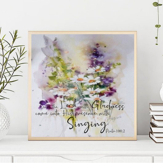 主に喜びをもって仕えるフローラ ポスター