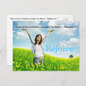 主に喜ぶ常にキリスト教のポストカードアート ポストカード (正面/裏面)