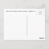 主に喜ぶ常にキリスト教のポストカードアート ポストカード (裏面)