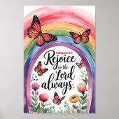 主に喜ぶ常にキリスト教の子供部屋芸術 ポスター (正面)