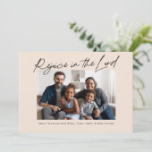 主に喜ぶ手書きのクリスマス シーズンカード (スタンド正面)