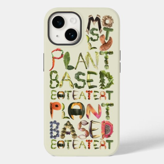 主に植物に基づ食べいたより多くの植物 |ビーガン食品 Case-Mate iPhoneケース (裏面)
