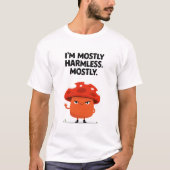 主に無害な面白いキノコのキャラクター Tシャツ (正面)