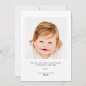 主に良い子なの2枚の写真のクリスマスカード シーズンカード (裏面)
