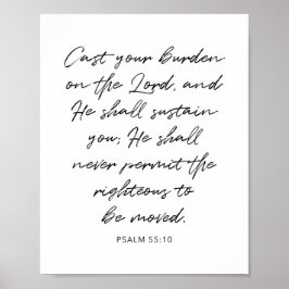 主に荷を下ろせ… – 詩篇55:10 ポスター