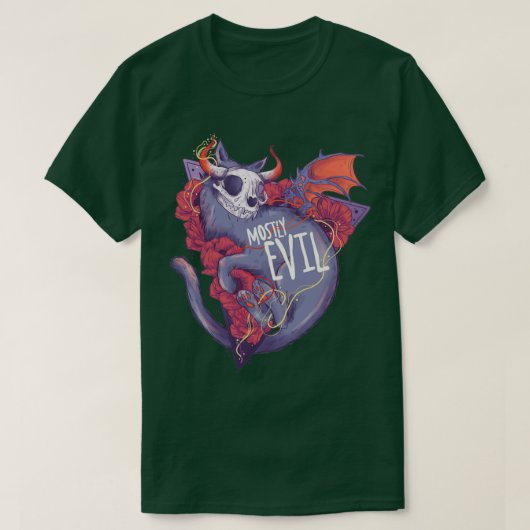 主に邪悪な猫 Tシャツ (デザイン正面)