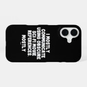 主にSF映画の名言でコミュニケーションをとります iPhone 16ケース (裏面横)