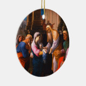 主のカスタマイズ可能なプレゼンテーション セラミックオーナメント (右)