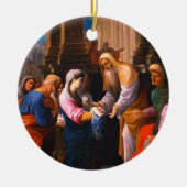 主のカスタマイズ可能なプレゼンテーション セラミックオーナメント (正面)