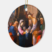 主のカスタマイズ可能なプレゼンテーション セラミックオーナメント (左)