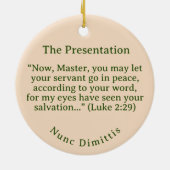 主のカスタマイズ可能なプレゼンテーション セラミックオーナメント (裏面)