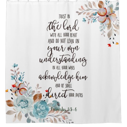 主のシャワーフローラのカーテンに信頼 シャワーカーテン (正面)